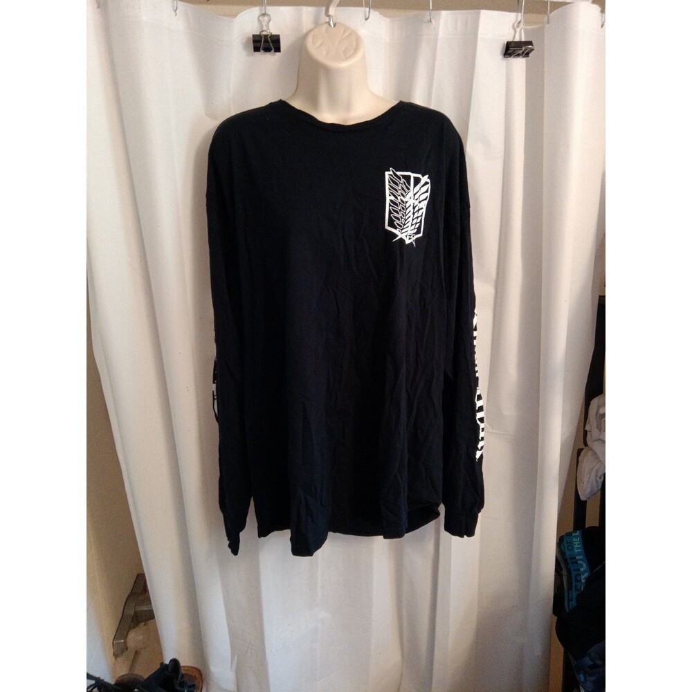 Attack on Titan Black Long Sleeve Shirt XL